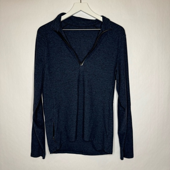 Lululemon Men's Blue Long Sleeve Half Zip Pullover Jacket - Picture 2 of 4